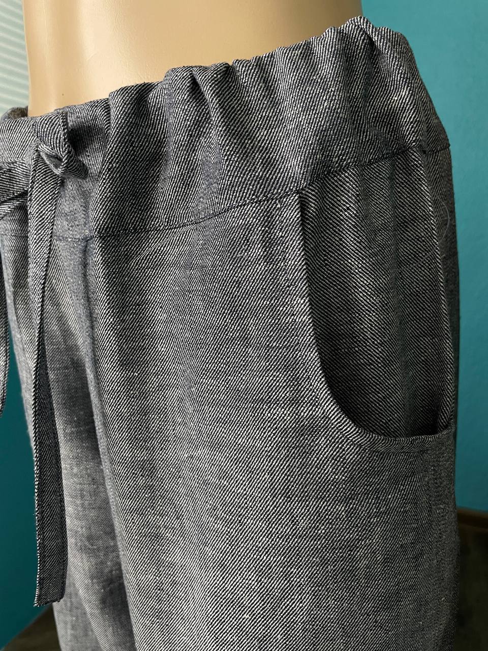 Dark Grey Leinenhosen